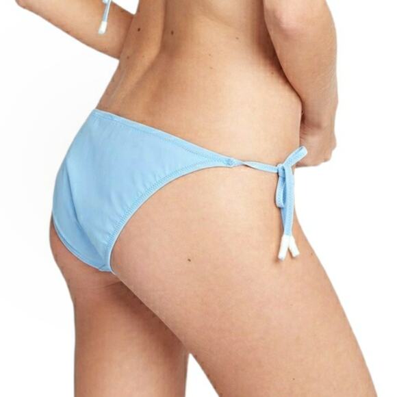 KISUII 2 pc pale blue swim set Aria bandeau top Skinny Tie Bikini bottoms Size M - Picture 5 of 10